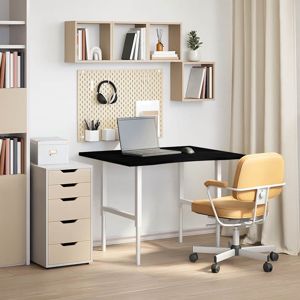 Desk Top Dark Brown 100x80x2.5 cm Solid Wood Oak Rectangular