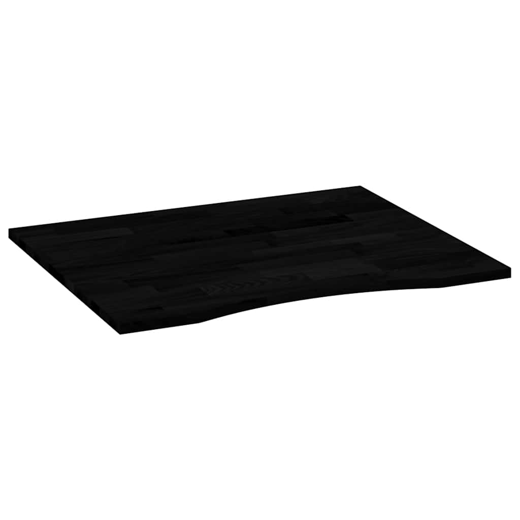 Desk Top Dark Brown 100x80x2.5 cm Solid Wood Oak Rectangular