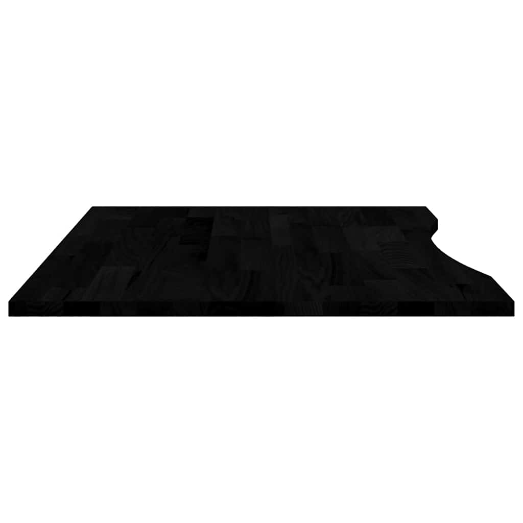 Desk Top Dark Brown 100x80x2.5 cm Solid Wood Oak Rectangular