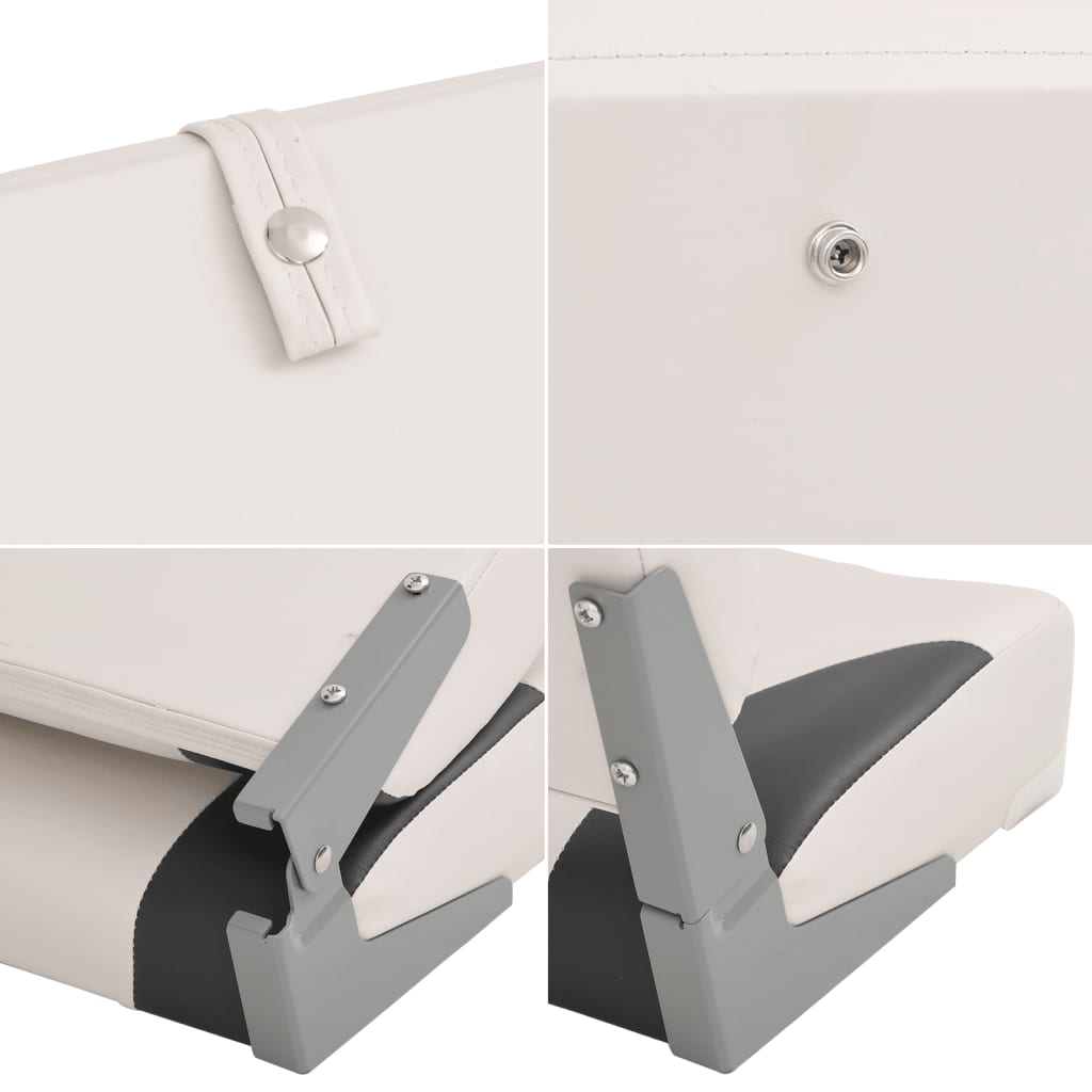 4 Piece Foldable Boat Seat Set Low Backrest