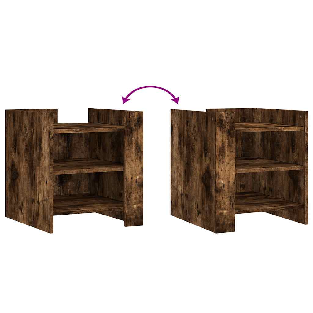 Bedside Cabinet Smoked Oak 45x50x50 cm Engineered Wood