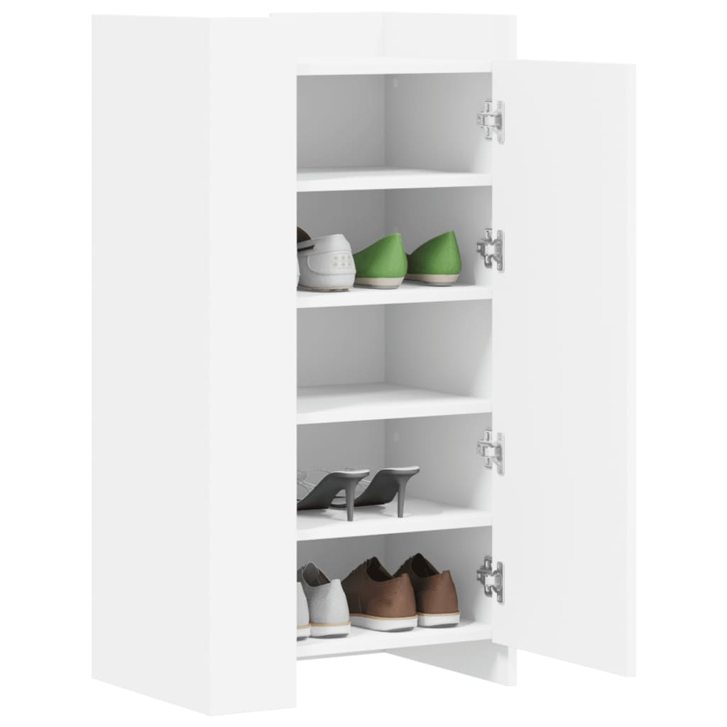 Shoe Cabinet White 52x37.5x100 cm Engineered Wood