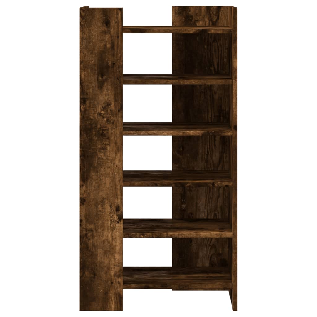 Shoe Cabinet Smoked Oak 52x37.5x100 cm Engineered Wood