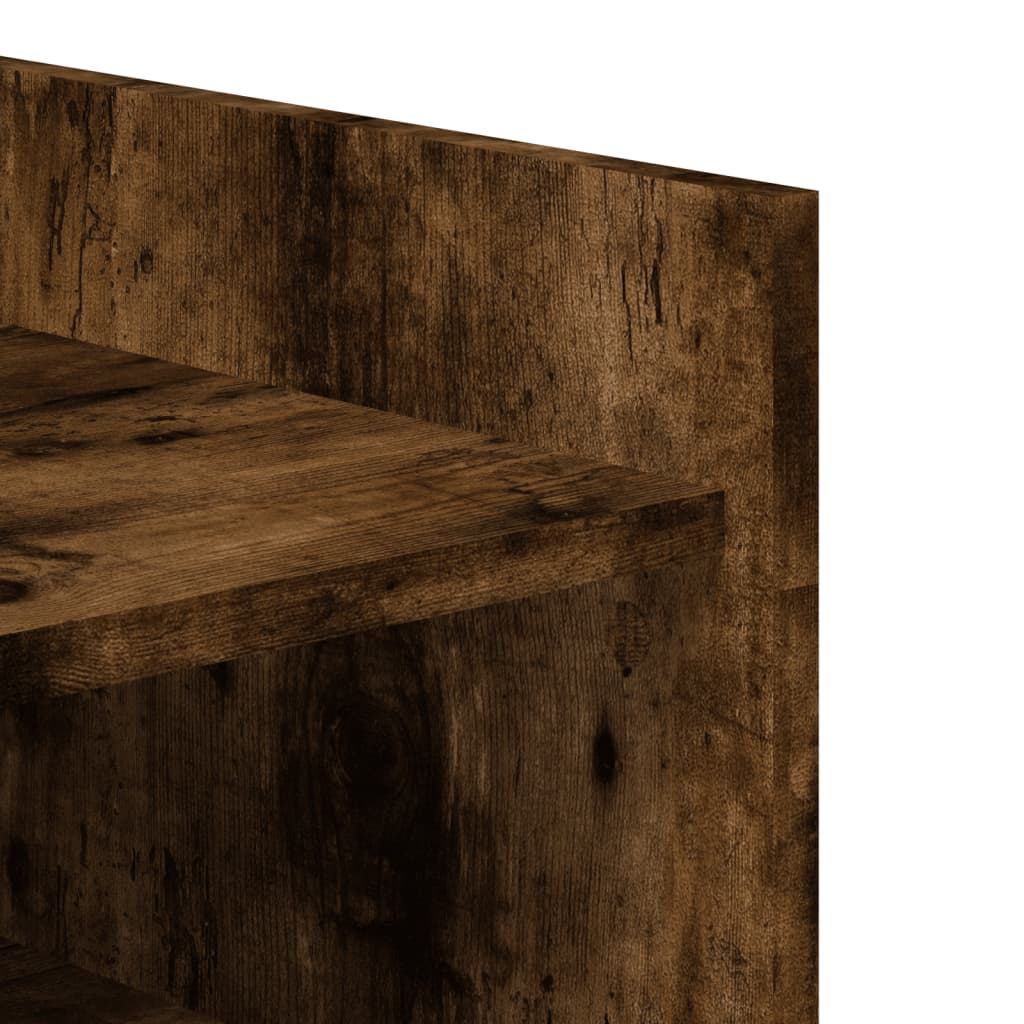 Shoe Cabinet Smoked Oak 52x37.5x100 cm Engineered Wood