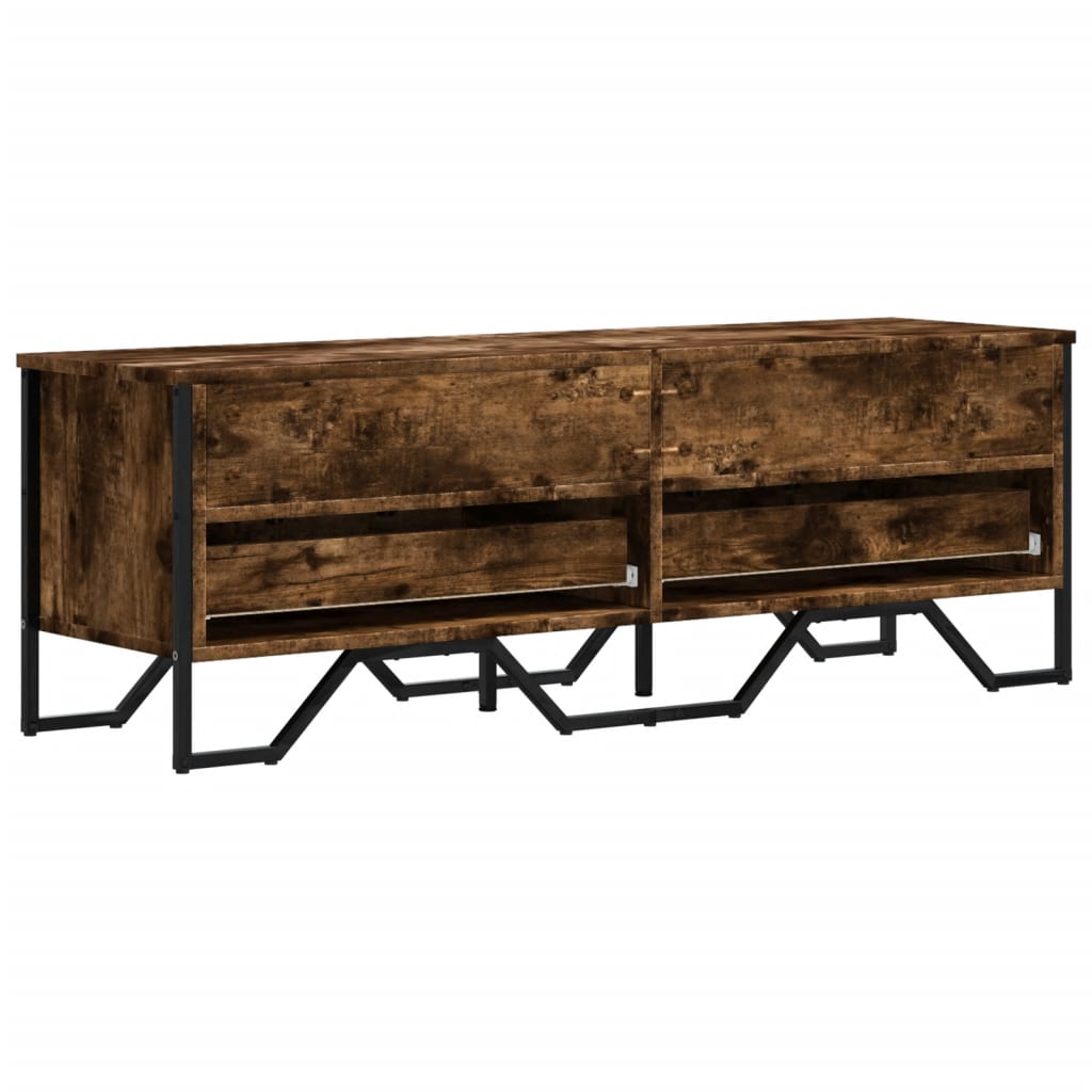 TV Cabinet Smoked Oak 122x34x41 cm Engineered Wood