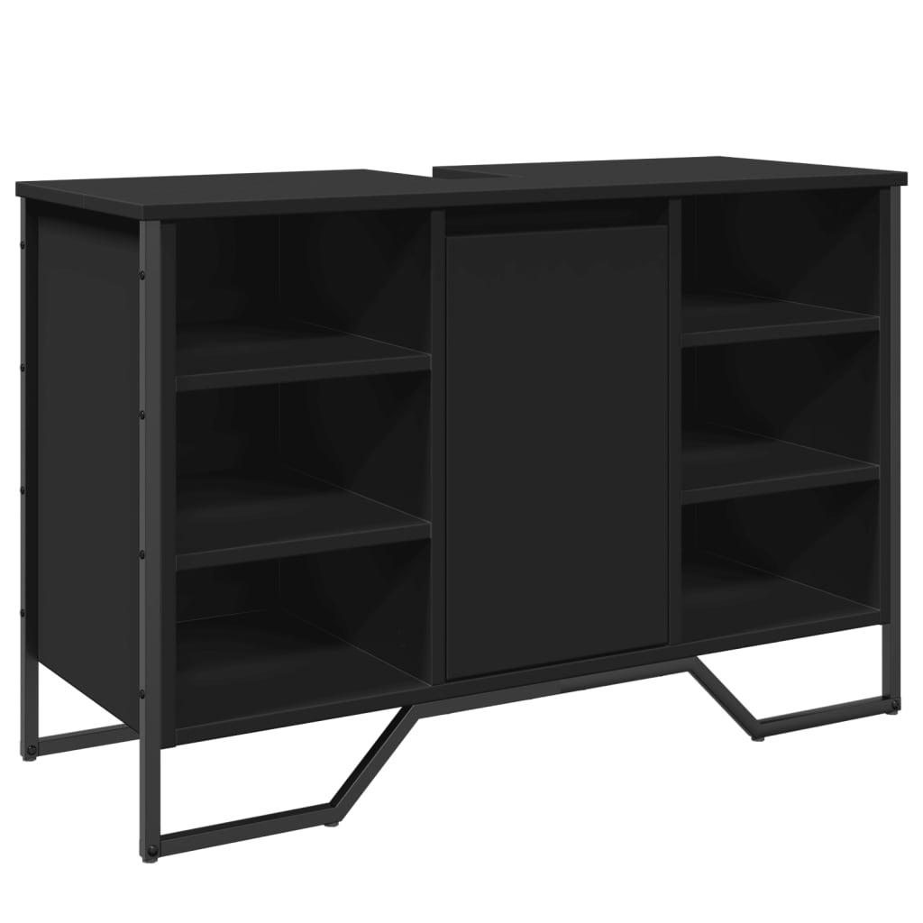 Bathroom Sink Cabinet Black 91x35x60 cm Engineered Wood