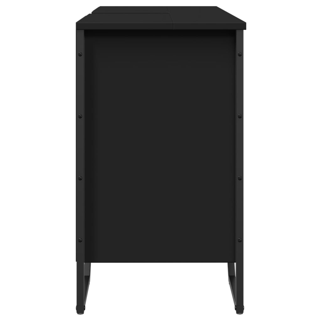 Bathroom Sink Cabinet Black 91x35x60 cm Engineered Wood