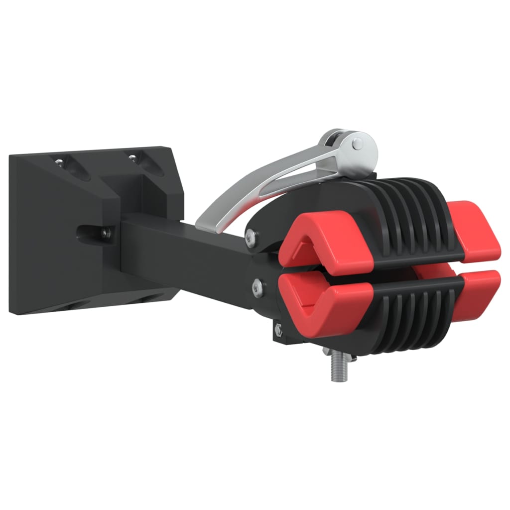 Bike Repair Stand Wall Mounted Foldable Red and Black Steel
