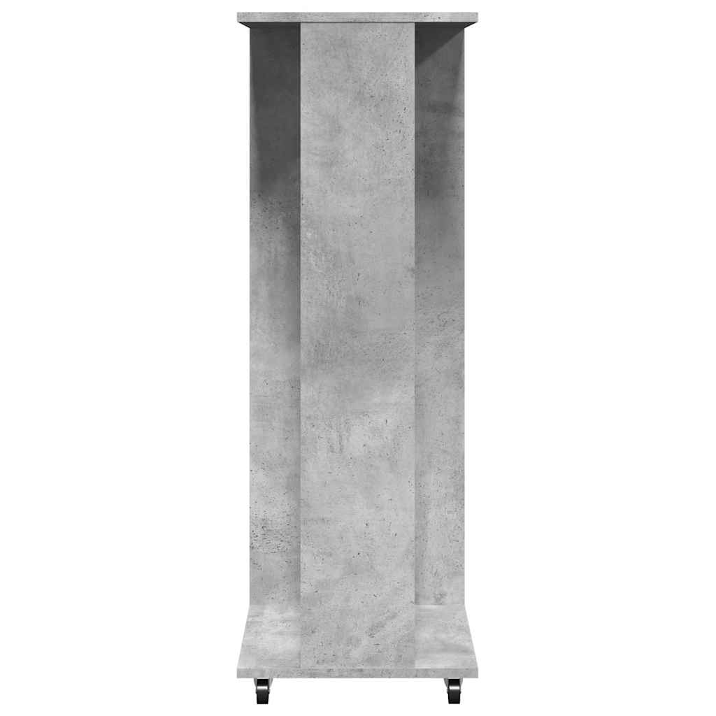 Wardrobe with Wheels Concrete Grey 102x38x110 cm Engineered Wood