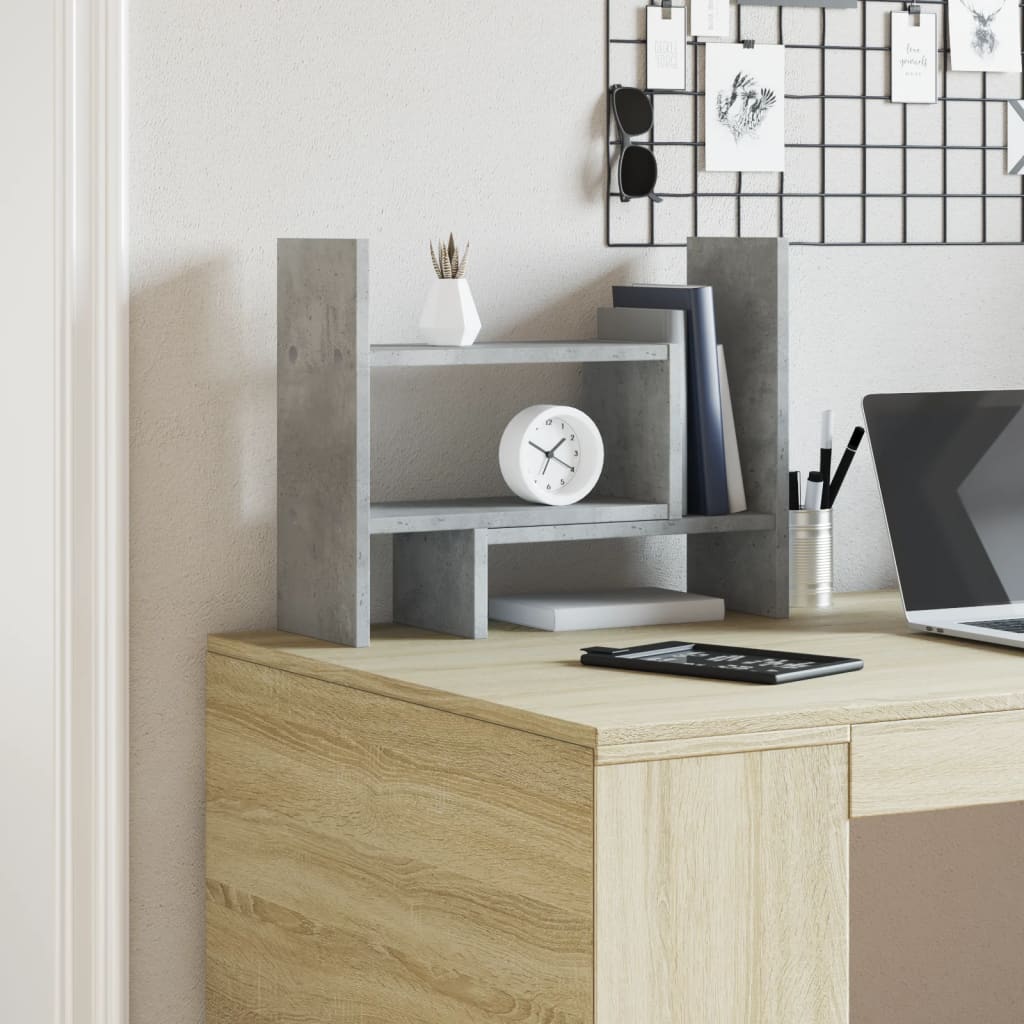 Desk Organiser Concrete Grey 38.5x17x39 cm Engineered wood