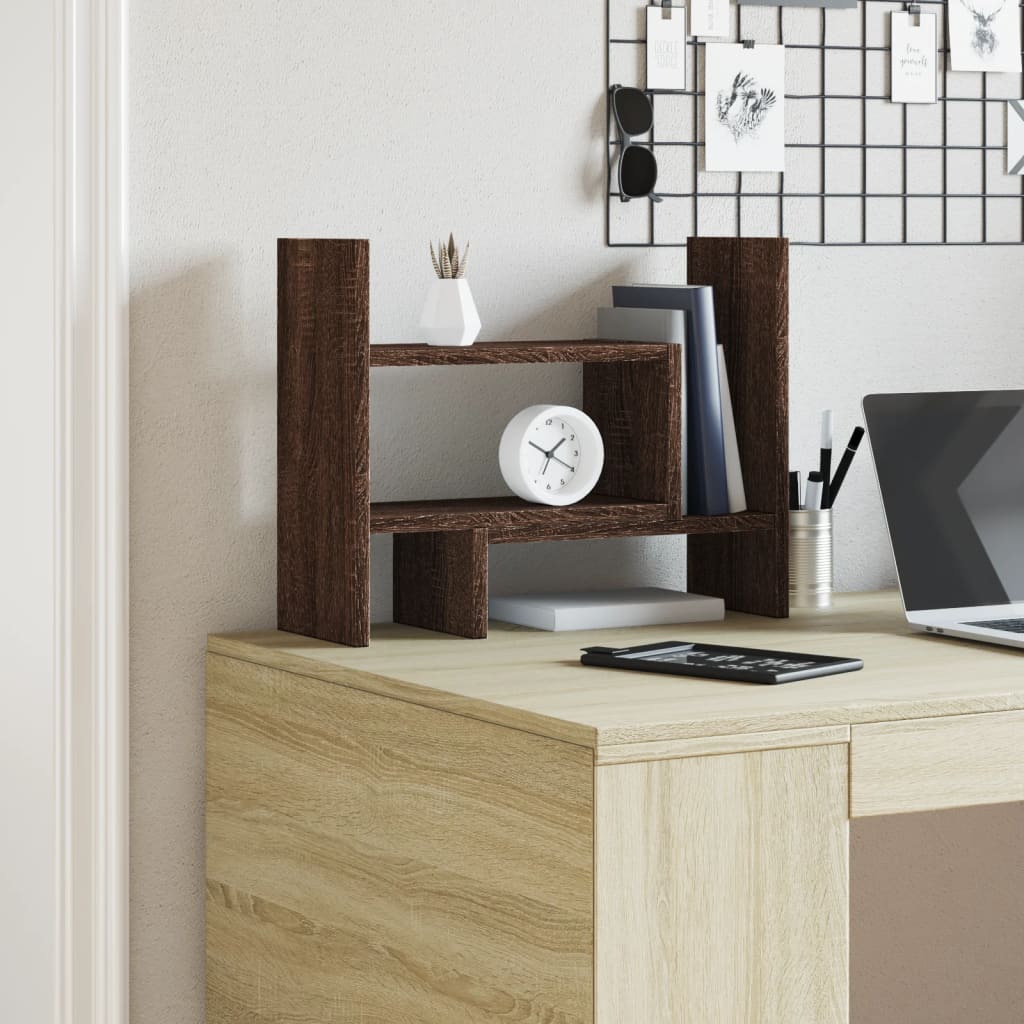 Desk Organiser Brown Oak 38.5x17x39 cm Engineered wood