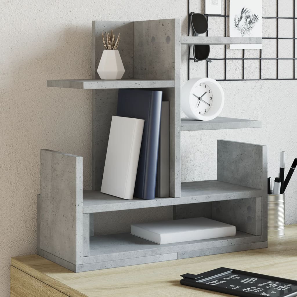Desk Organiser Concrete Grey 49x20x52.5 cm Engineered wood