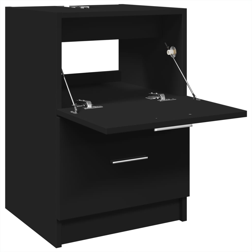 Sink Cabinet Black 40x37x59 cm Engineered Wood