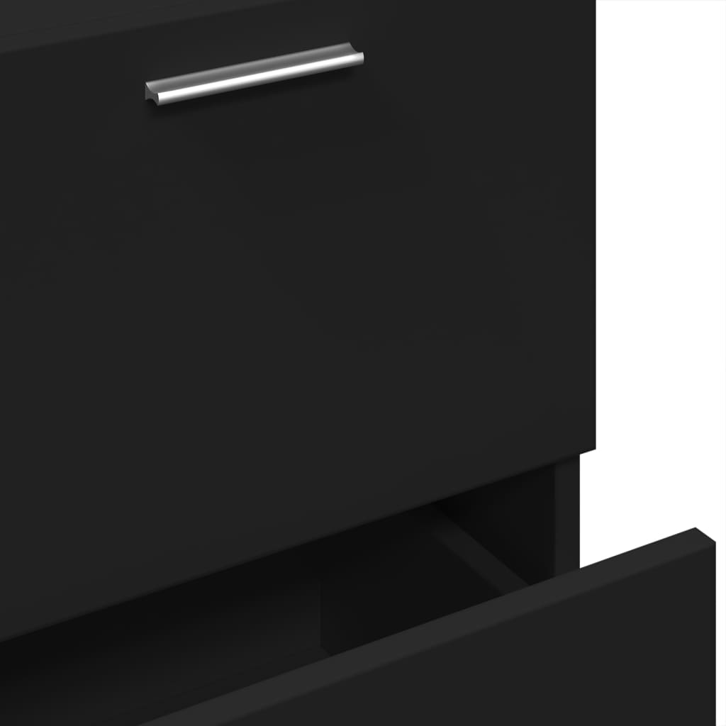 Sink Cabinet Black 40x37x59 cm Engineered Wood