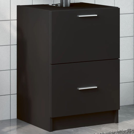 Sink Cabinet Black 40x37x59 cm Engineered Wood