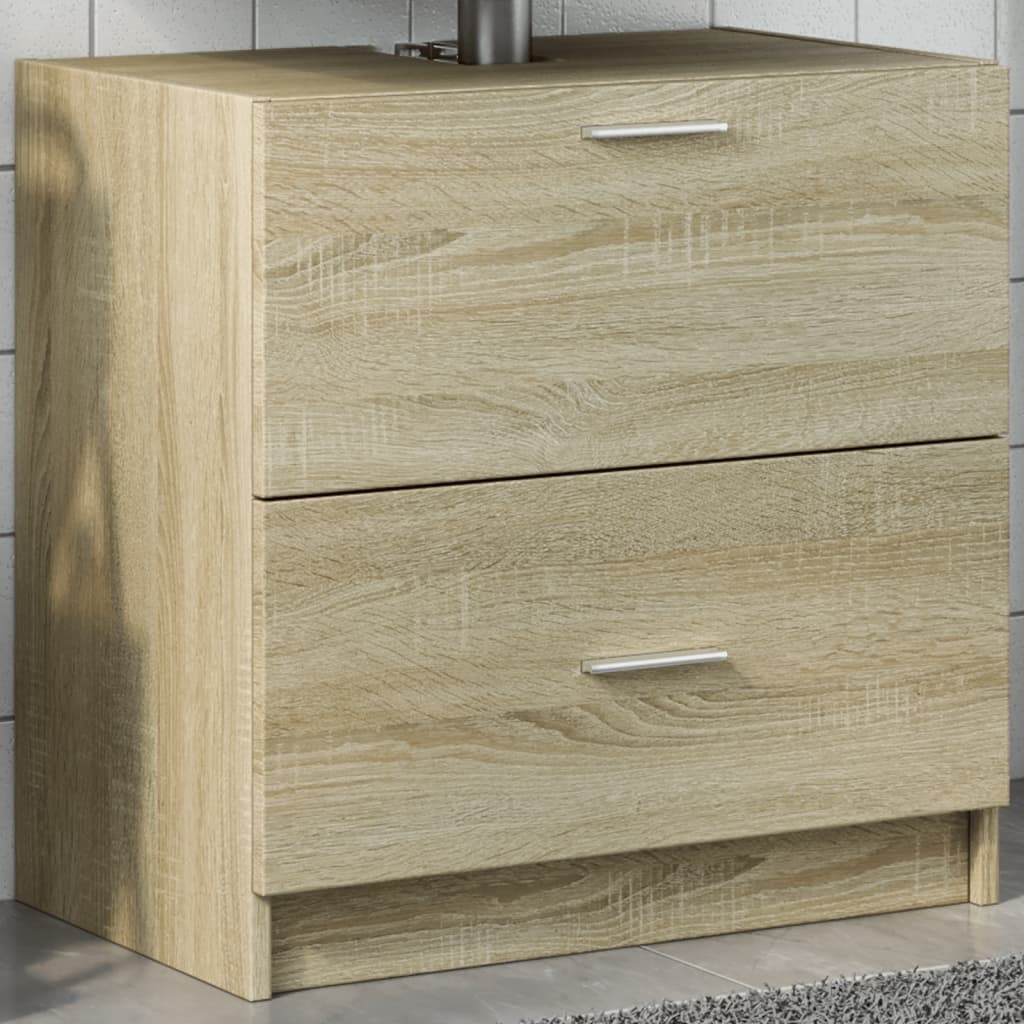 Sink Cabinet Sonoma Oak 59x37x59 cm Engineered Wood