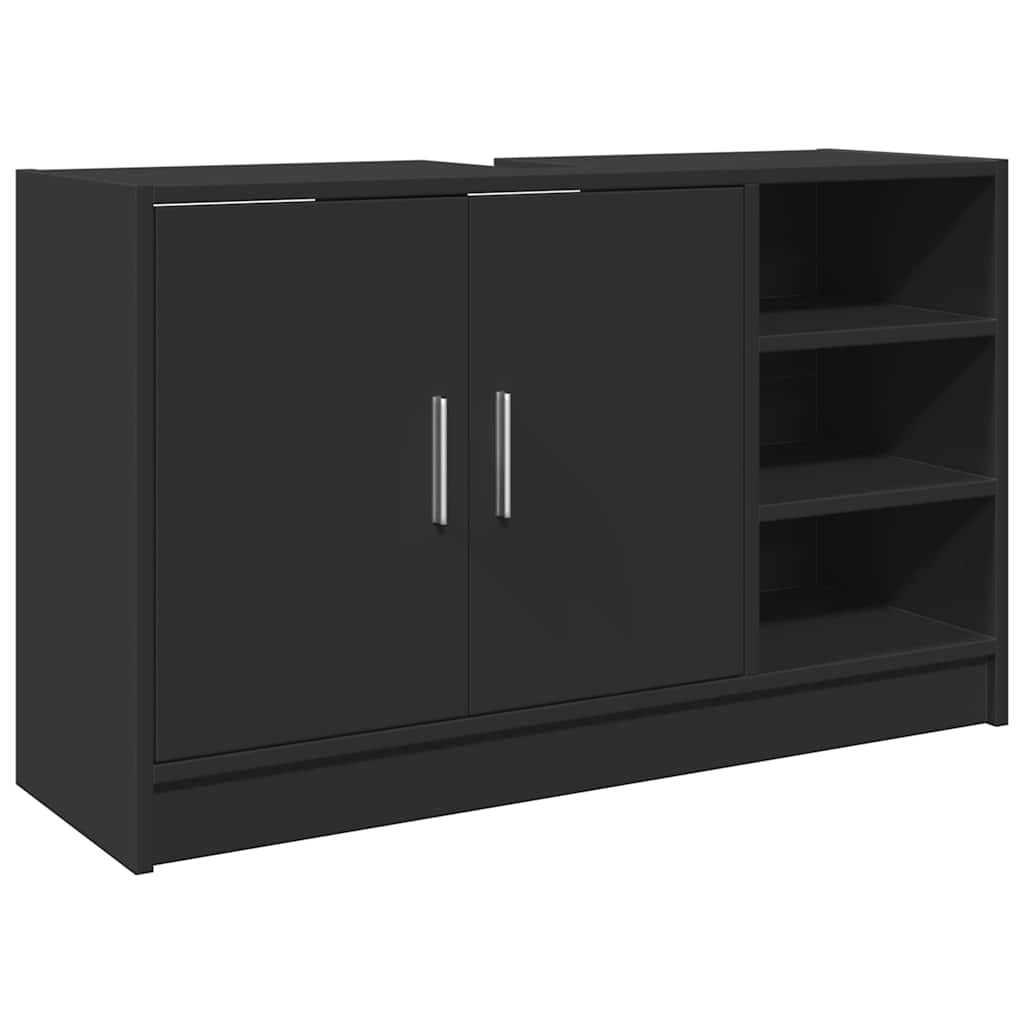 Sink Cabinet Black 90x29x55 cm Engineered Wood