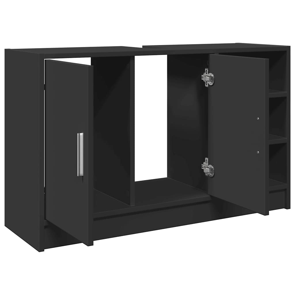 Sink Cabinet Black 90x29x55 cm Engineered Wood