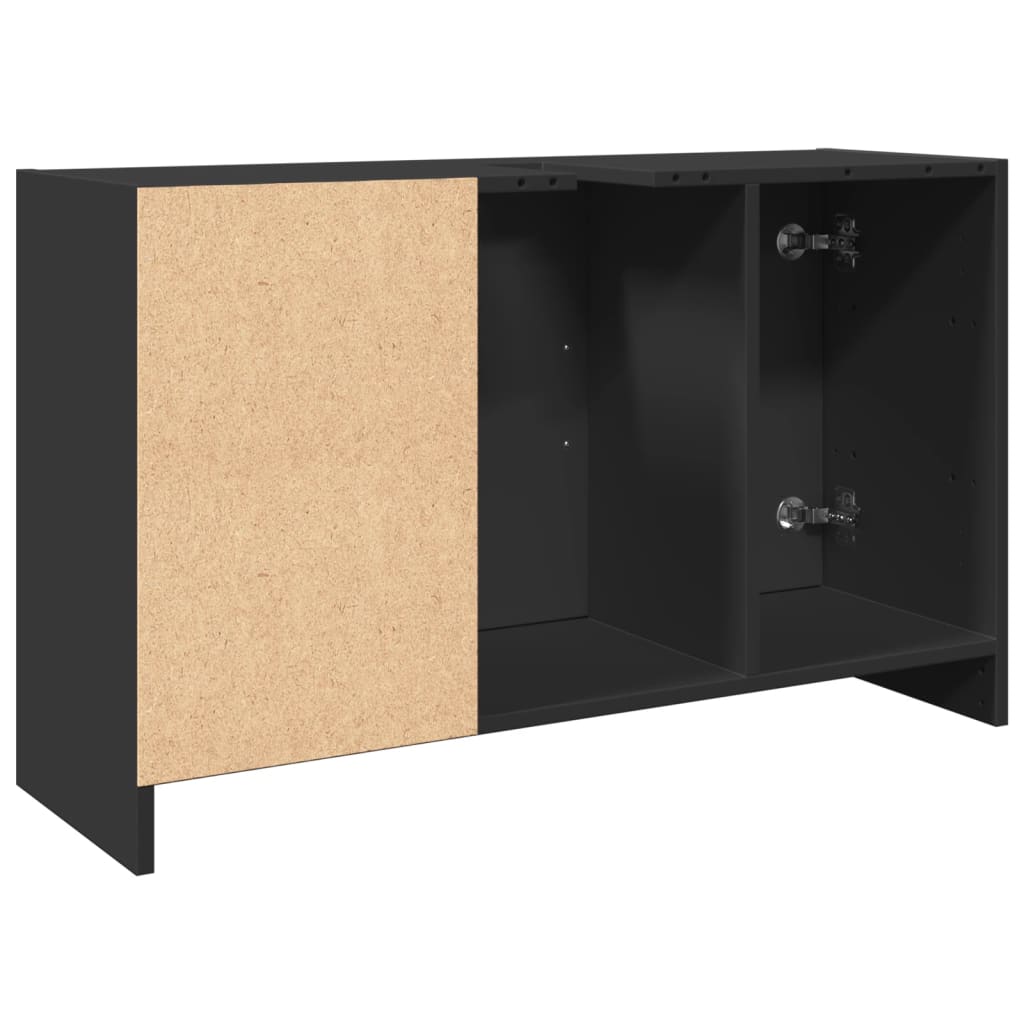 Sink Cabinet Black 90x29x55 cm Engineered Wood