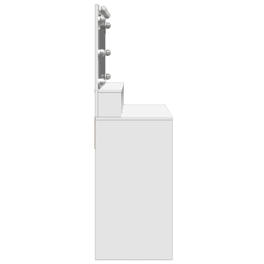 Dressing Table with LED White 80x41x134.5 cm