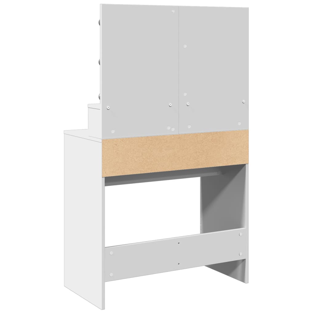 Dressing Table with LED White 80x41x134.5 cm
