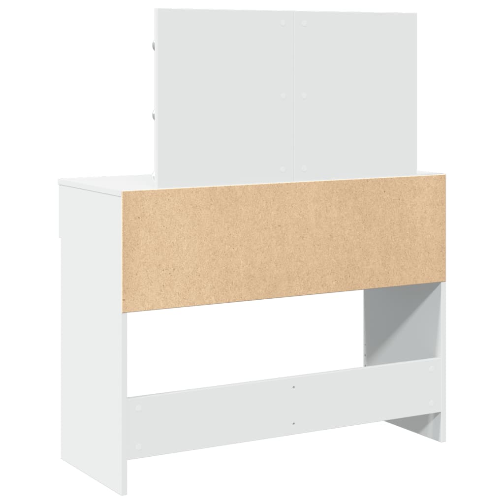 Dressing Table with LED White 100x40x120 cm