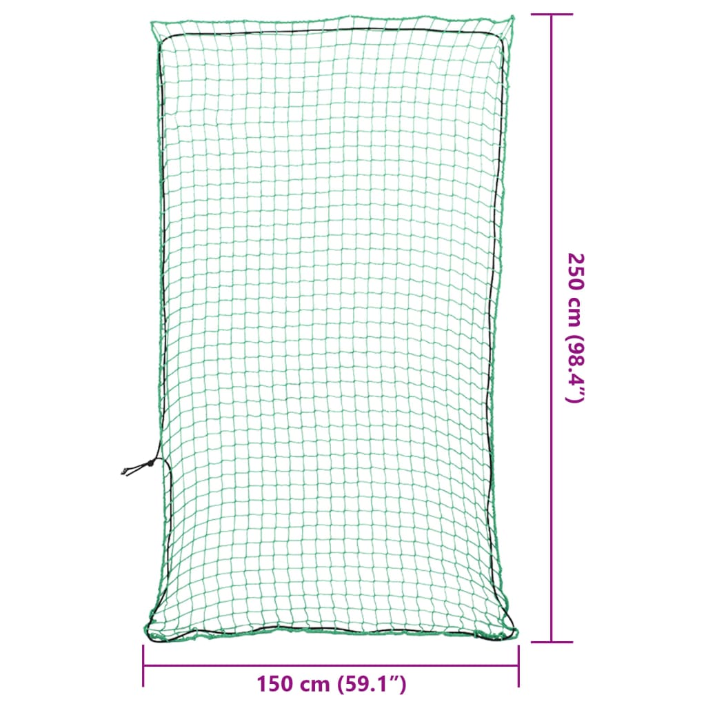 Trailer Net with Elastic Rope Green 2.5x1.5 m PP