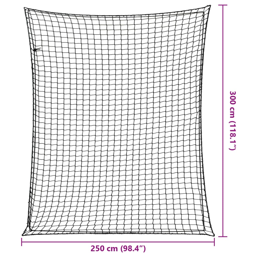 Trailer Net with Elastic Rope Black 3x2.5 m PP