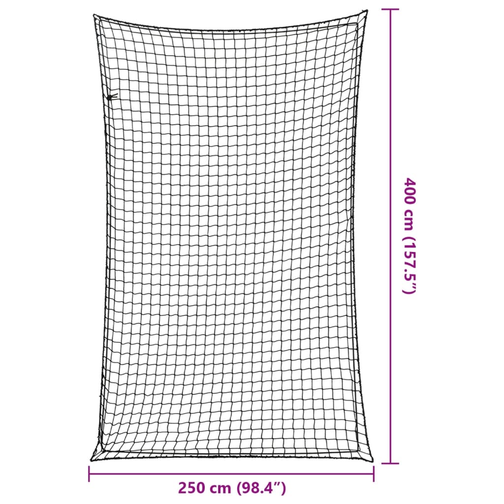 Trailer Net with Elastic Rope Black 4x2.5 m PP