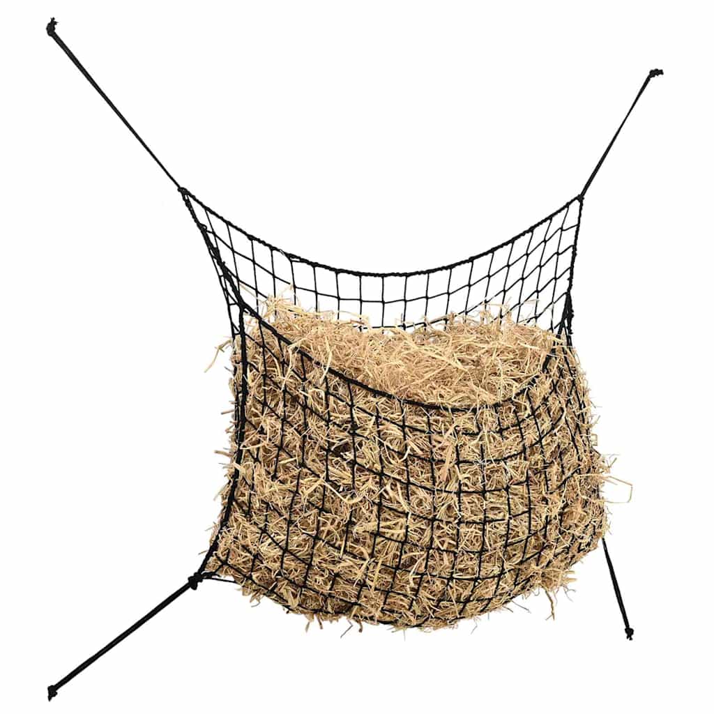 Hay Nets 2 pcs Rectangular Black 200x120 cm PP