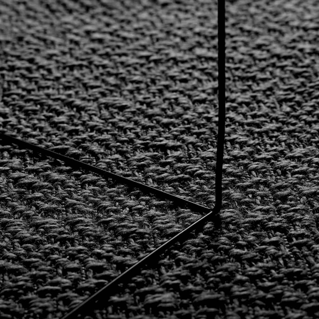 Rug ZIZUR Anthracite 160x230 cm Jute Look Indoor and Outdoor