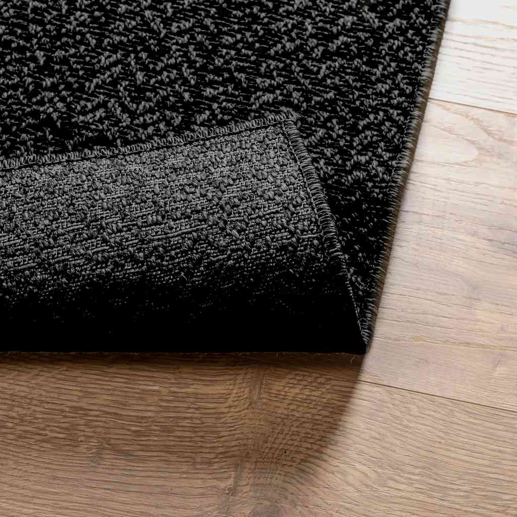 Rug ZIZUR Anthracite 160x230 cm Jute Look Indoor and Outdoor
