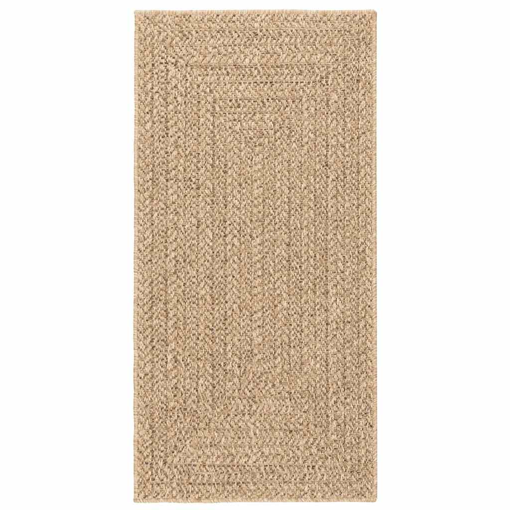 Rug ZIZUR Beige 60x110 cm Jute Look Indoor and Outdoor