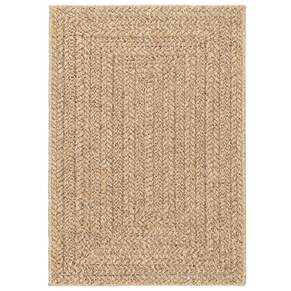 Rug ZIZUR Beige 120x170 cm Jute Look Indoor and Outdoor