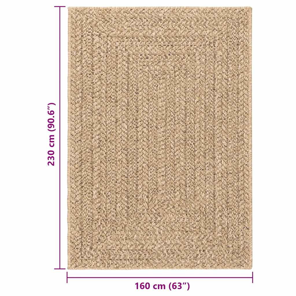 Rug ZIZUR Beige 120x170 cm Jute Look Indoor and Outdoor