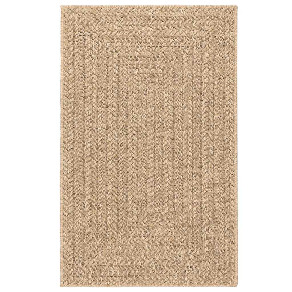 Rug ZIZUR Beige 160x230 cm Jute Look Indoor and Outdoor