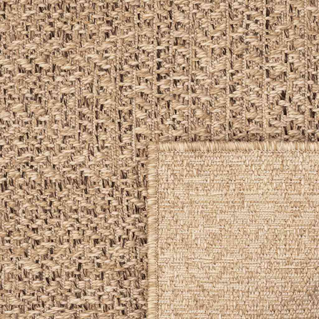 Rug ZIZUR Beige 160x230 cm Jute Look Indoor and Outdoor