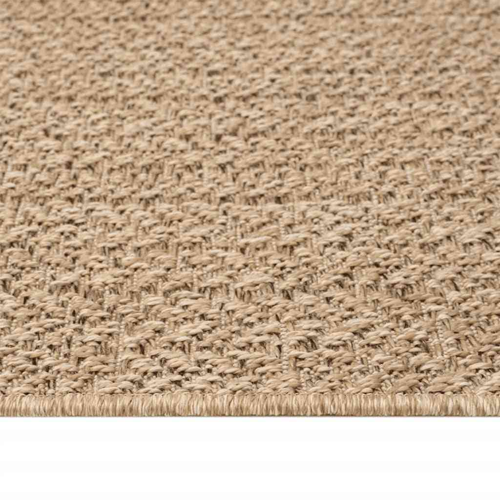 Rug ZIZUR Beige 240x340 cm Jute Look Indoor and Outdoor