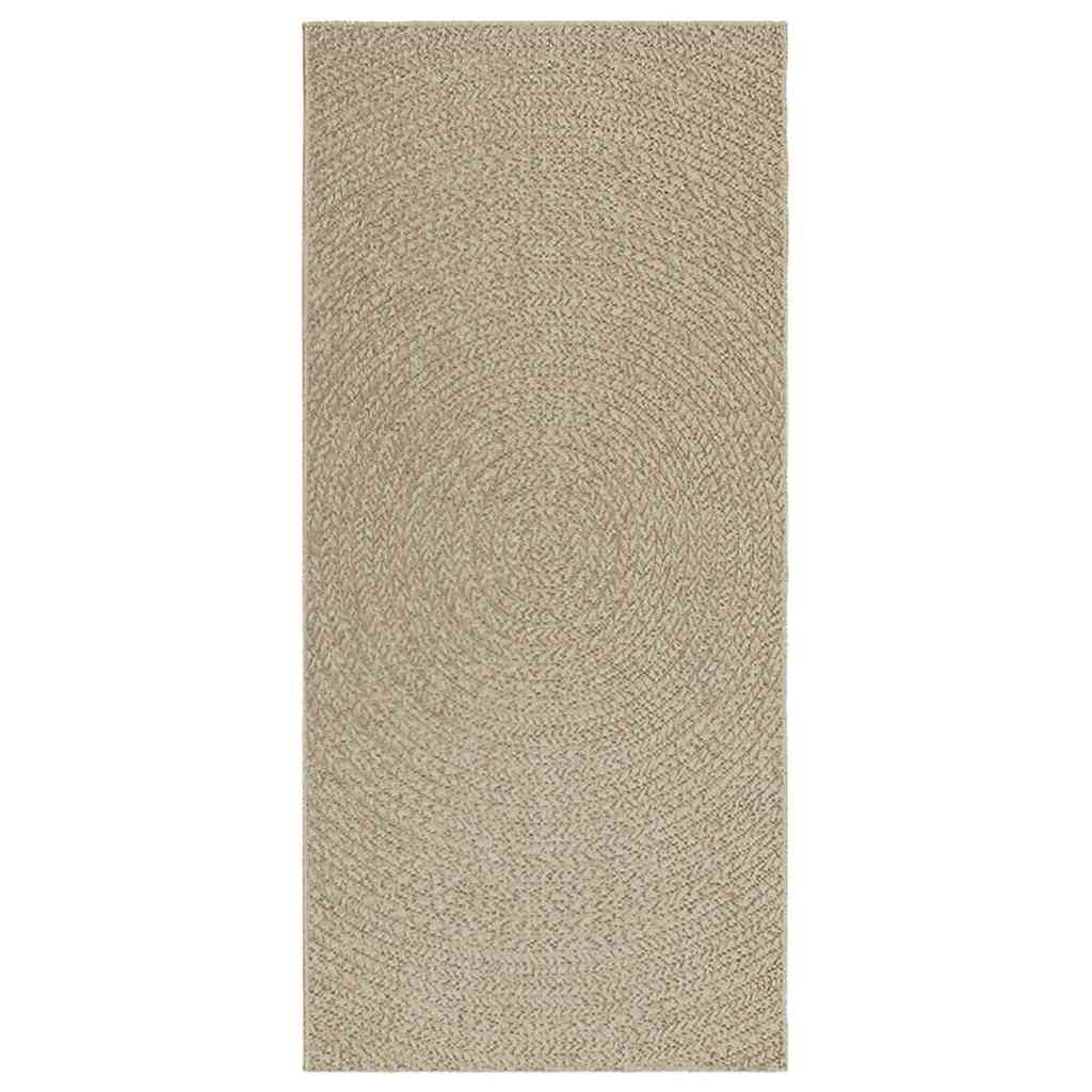 Rug ZIZUR Beige 100x200 cm Jute Look Indoor and Outdoor