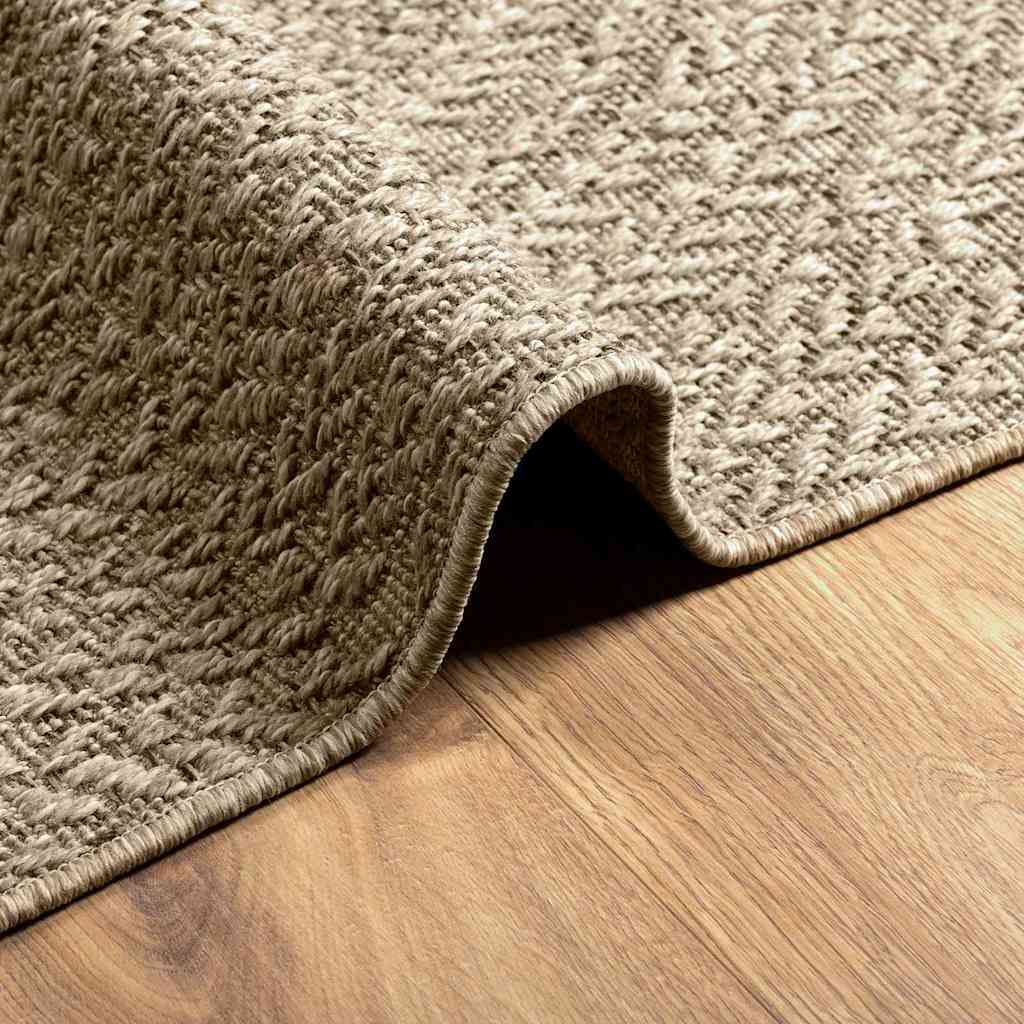 Rug ZIZUR Beige 240x340 cm Jute Look Indoor and Outdoor