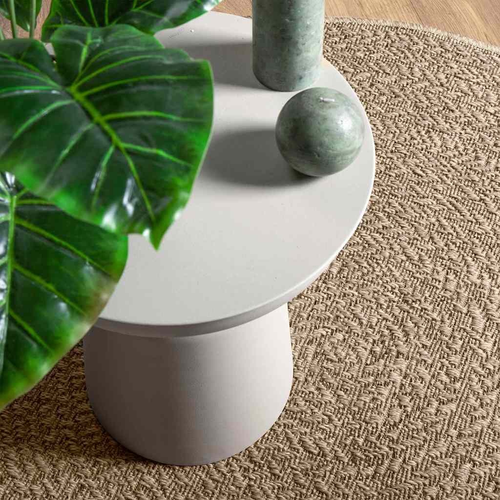 Rug ZIZUR Beige Ø 120 cm Jute Look Indoor and Outdoor