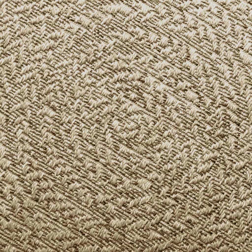 Rug ZIZUR Beige Ø 120 cm Jute Look Indoor and Outdoor