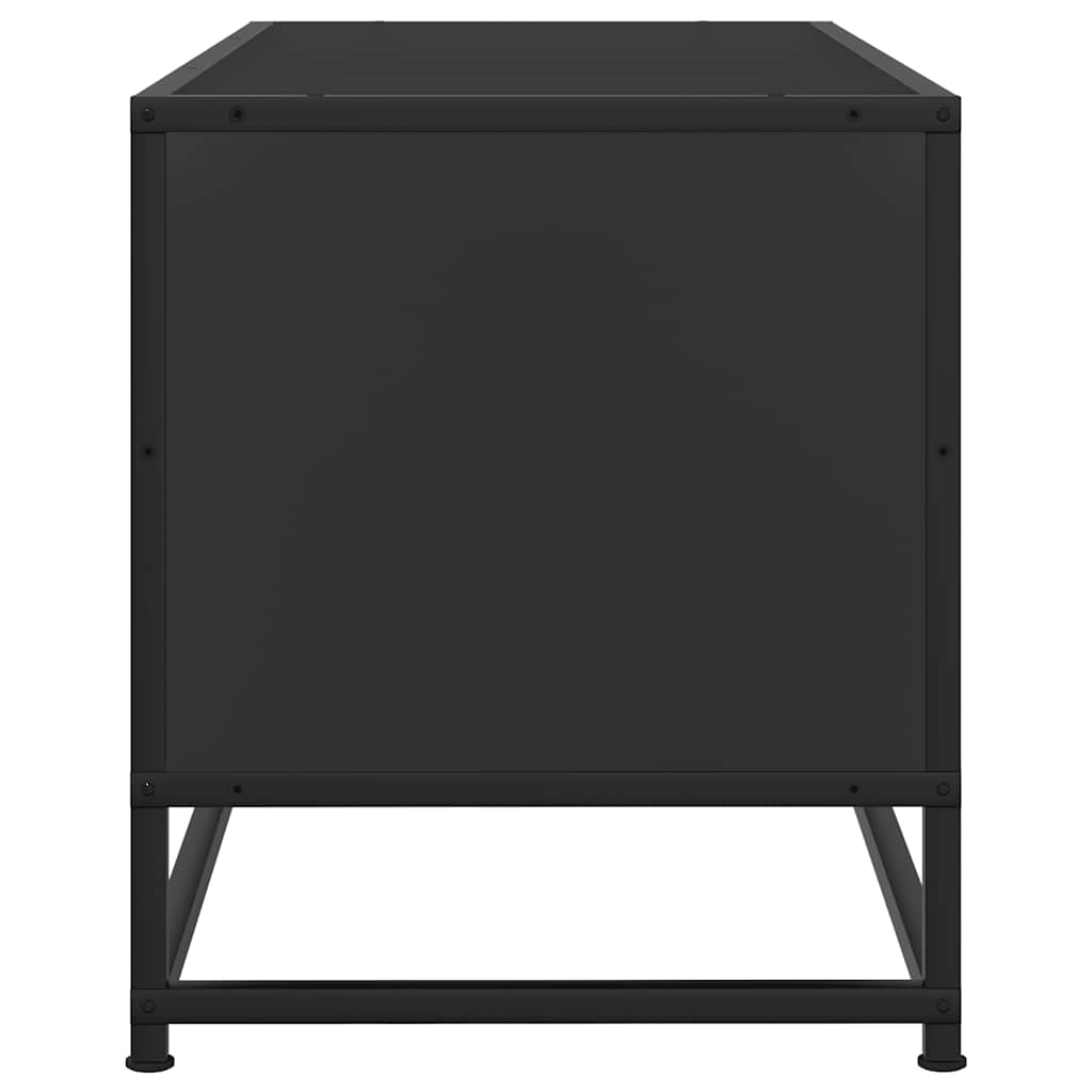 TV Cabinet Black 100x34.5x40 cm Engineered Wood and Metal