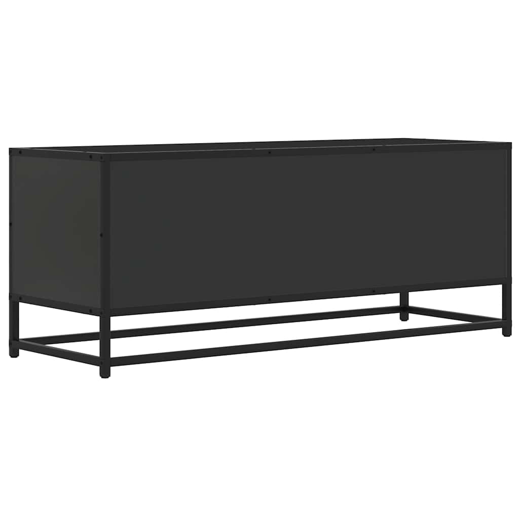 TV Cabinet Black 100x34.5x40 cm Engineered Wood and Metal