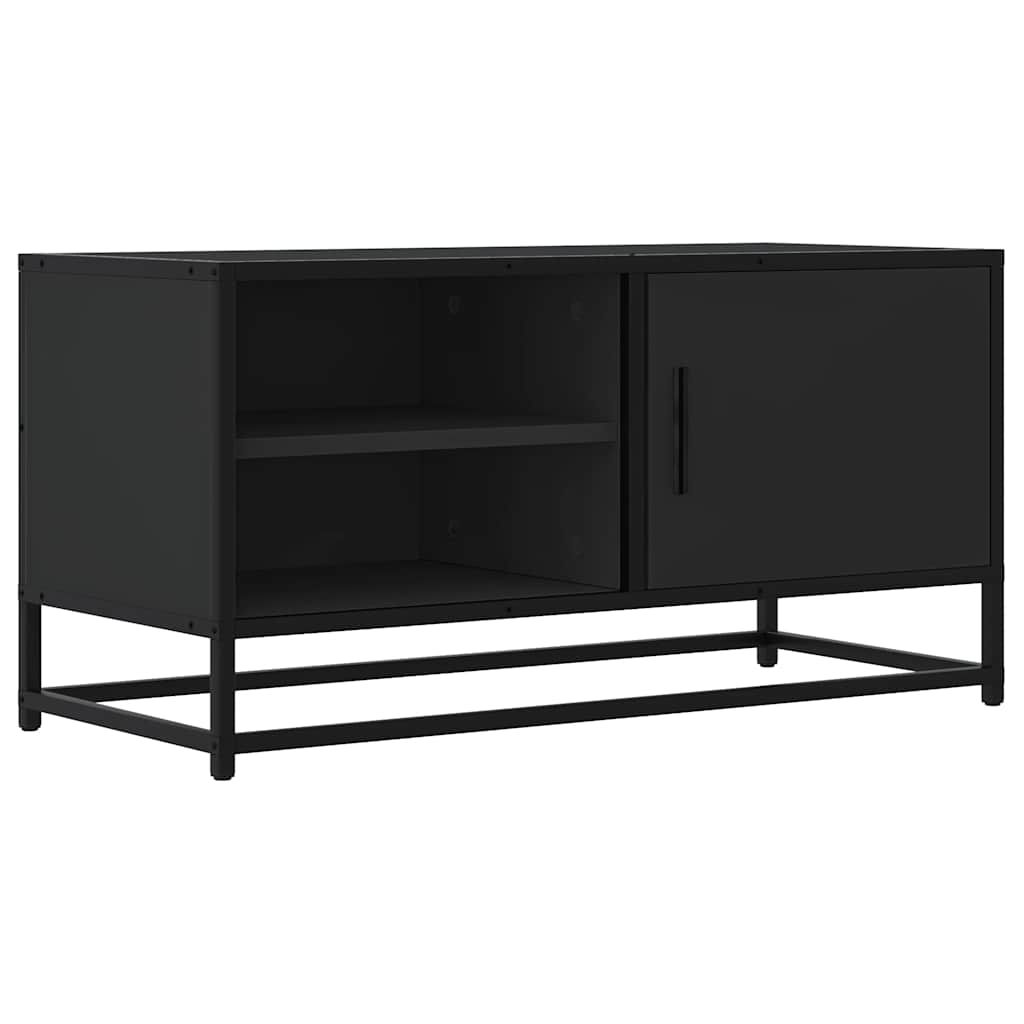 TV Cabinet Black 80x34.5x40 cm Engineered Wood and Metal
