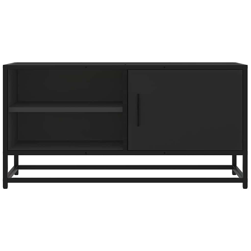 TV Cabinet Black 80x34.5x40 cm Engineered Wood and Metal