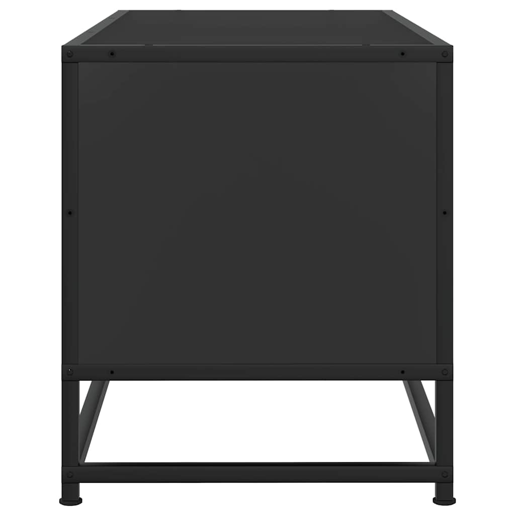 TV Cabinet Black 80x34.5x40 cm Engineered Wood and Metal
