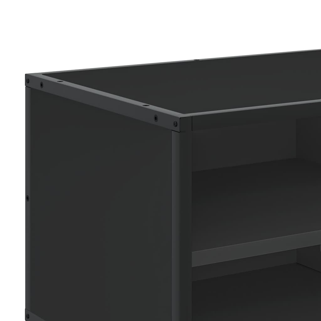 TV Cabinet Black 80x34.5x40 cm Engineered Wood and Metal