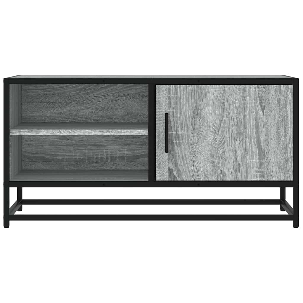 TV Cabinet Grey Sonoma 80x34.5x40 cm Engineered Wood and Metal