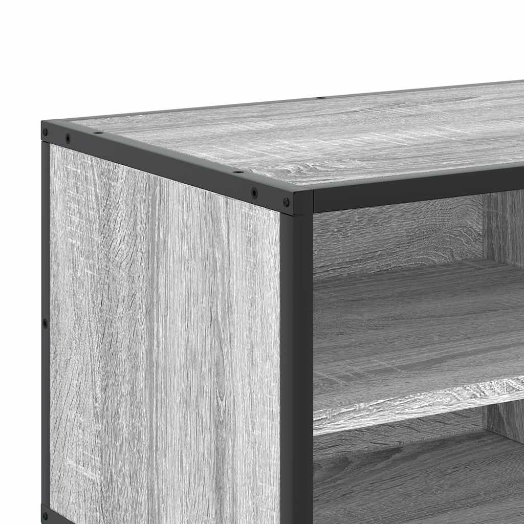 TV Cabinet Grey Sonoma 80x34.5x40 cm Engineered Wood and Metal